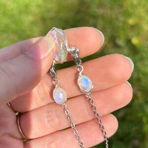 Moonstone built in interchangeable chain